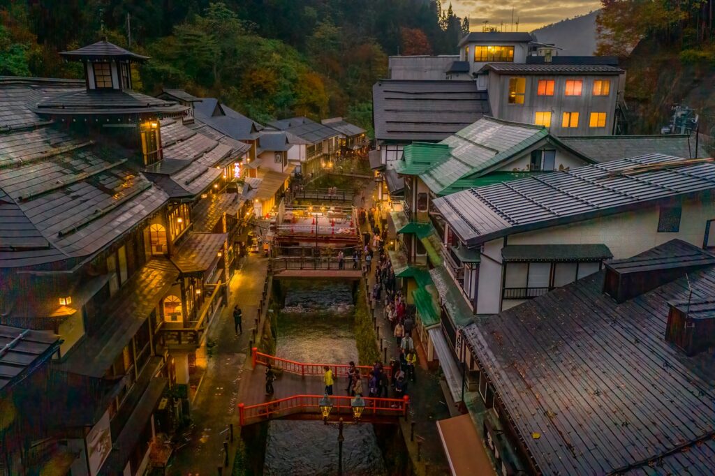 温泉街のイメージ